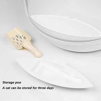Dog Potty Training Toilet ﻿ Pet Cat Litter Box Tray Fully Enclosed Extra Large Toilet Nesting Training System Easy Cleaning Filter Pan Waterproof Space Capsule(A)