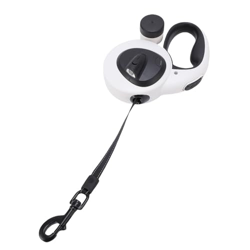 Retractable Dog Leash, Pet Walking Leash with One Handed Brake, Reflective Strips and LED Light, Heavy Duty for Small and Medium Dogs (Large Size(21x15in)) - size: Large Size(21x15in), style: Large Size(21x15in)