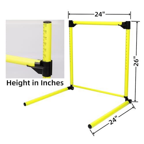 3Pcs Hurdles Training Equipment, Adjustable Height Hurdles Track and Field, Agility Speed Jumping Training Equipment for Soccer Basketball Football Dogs, Detachable-Green