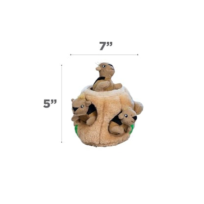 Outward Hound Hide-A-Squirrel Dog Toy – Interactive 2‑in‑1 Plush Puzzle with 3 Squeaky Removable Squirrels, Small - color: Squirrel Small