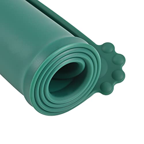Silicone Waterproof Dog Cat Pet Feeding Mats, Non Slip, Easy Clean Pet Dog Cat Bowl Mats Placemat (18.5" x 11.5") Hunter Green - color: Hunter Green, size: 18.5" x 11.5"