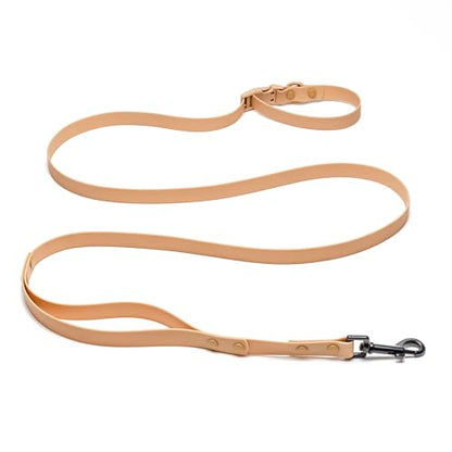 Heavy Duty Hands Free Dog Leash for Medium to Large Dogs for Comfortable Running Jogging Walking | Buckle Closure | Soft Padded Handle | 360 Rotating Carabiner (Leash Length 6 ft) - color: Beige