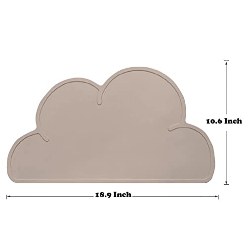 Love Dream Silicone Pet Feeding Food Mat with Raised Edge, Anti-Slip Waterproof Pet Bowl Mat Placemat for Dog and Cat (Coffee) - color: Coffee