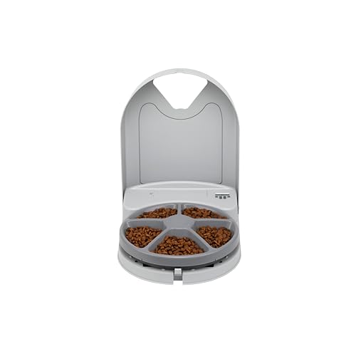PetSafe Automatic Dog Feeder, 5 Meals, 40 oz Capacity, Plastic, for Dry Food, Multiple Pets - size: 5-Meal