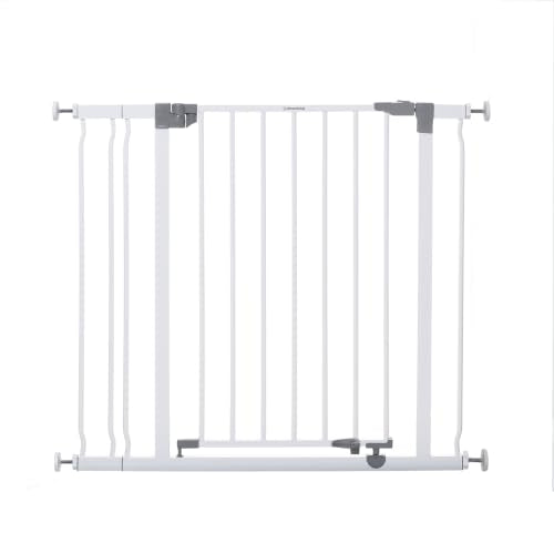 Dreambaby Liberty Walk Thru Baby Safety Gate Set - with 3.5inch Extension Panel - Fits 29.5-36.5inch Openings - Pressure Mounted Security Gates - White