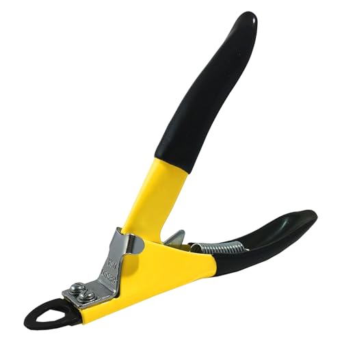 Resco Deluxe Dog Nail Clippers for Large Dogs - Professional USA-Made Guillotine Trimmer - Heavy Duty Steel, Yellow - size: Large Clipper