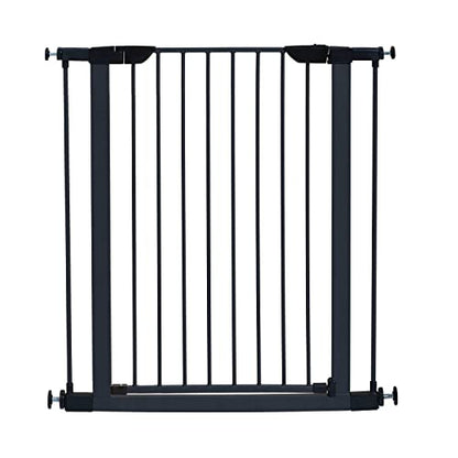 Midwest 39" Steel Walk-Thru Dog Gate, Graphite | Pressure Mounted, Expands 29.5"- 38" Wide, Auto-Close Door, Spring-Loaded Latch, Includes Two 3" Extensions - color: Graphite, size: 39-Inch