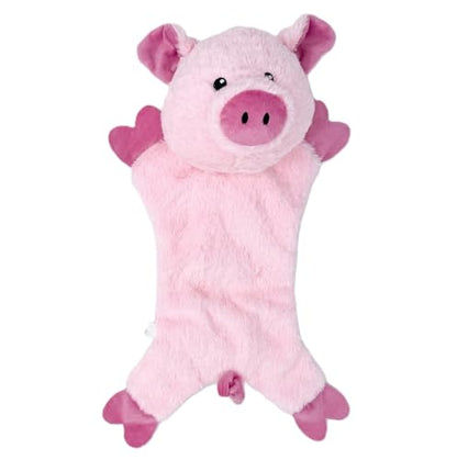 Fuzzl Pickles Pig Crinkle & Squeak Dog Toy – No Mess Minimal Stuffing Plush Puppy Toy – Interactive Soft Dog Squeaky Toy for Small to Medium Dogs – Durable Shaking, Tossing & Cuddling Toy - style: Pickles Pig