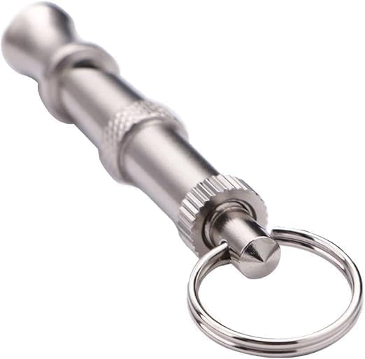 Silver Adjustable Ultrasonic Dog Whistle, Portable Whistle Pet Whistle Supersonic Whistle Dog Whistles for Pet Training, Training and Behavior Aids, Dog Whistle Training, Dog Whistles
