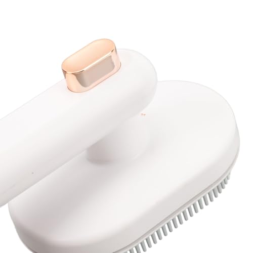90° Rotatable Cat Brush with Curved High-Density Needle Teeth for Gentle Pet Hair Removal – White, Compatible with Cats and Dogs