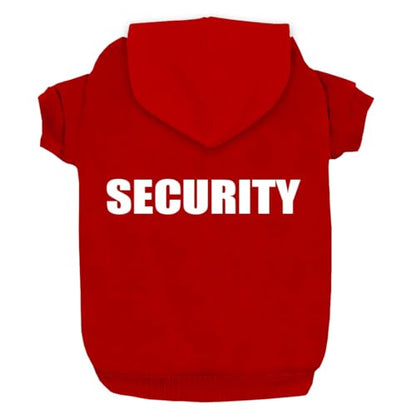 Security Dog Hoodies Clothes Apparel Winter Sweatshirt Warm Sweater Cotton Puppy Hoodie for Small Dog Medium Large Cat Red, XS - color: Red, size: X-Small (Chest girth: 11.4")