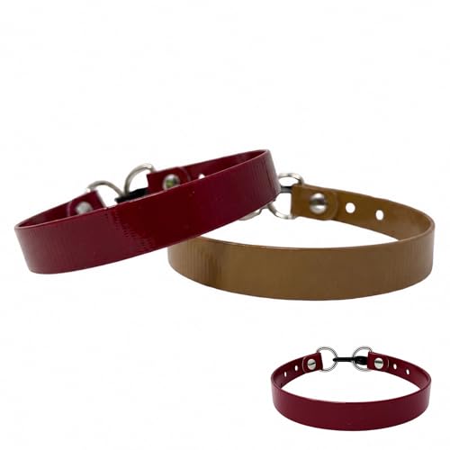 SparkDog 3/4” High Flex Quick Adjust E-Collar Strap Waterproof Replacement Collar Compatible with SportDOG, Garmin, Dogtra & E-Collar Technologies, Genuine BioThane®-Made in USA (Wine, High Flex) - color: Wine