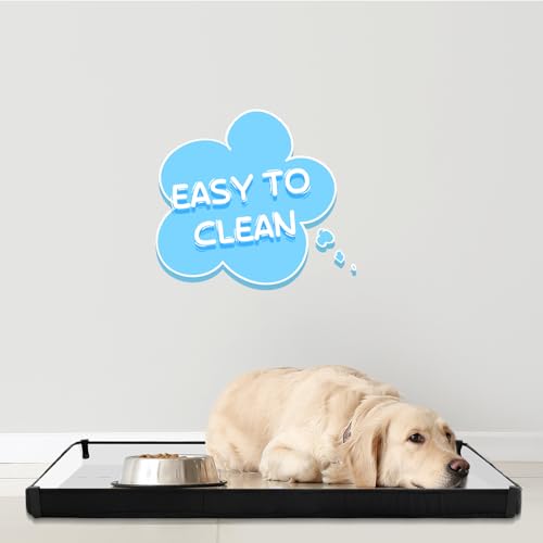 FoldTier Dog Pee Pad Holder with 4 Fixing Clips 33 x 23 Inch Extra Large Foldable Potty Pads Puppy Pad Holder Tray for Dogs Training High Side Easy to Clean