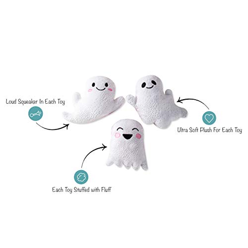 Fringe Studio, Hey Boo, Small Plush Dog Toy 3PCS Set, PetShop Collection (289452) - color: Ghost