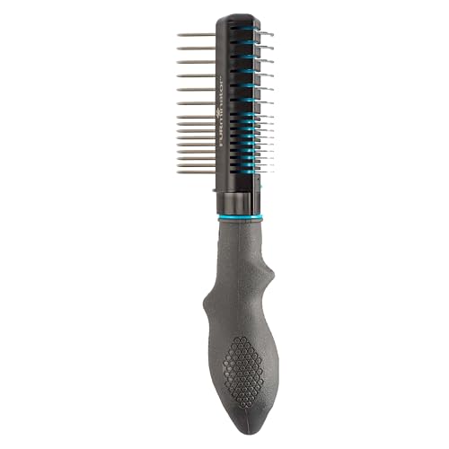 FURminator 2-in-1 Doodle Grooming Tool for Dogs, 1 Count, Dematting Tool with Comb for Mats, Tangles & Maintenance on Curly, Long, Silky & Wiry Coats