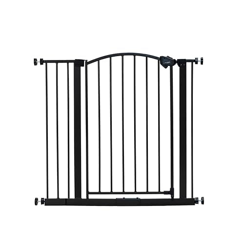 Regalo Safety 30-35” Extra Wide Baby Gate for Doorways & Bottom of Stairs, Pressure Mounted Walk-Through Gate for Babies, Toddlers & Pets, Bronze - color: Bronze - 30-35"w X 30"h