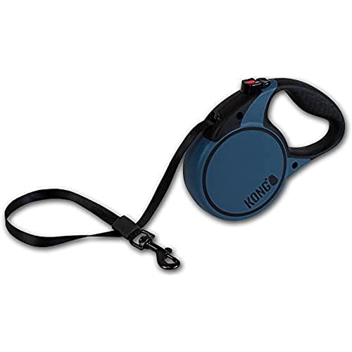 Alcott Kong Terrain Retractable Dog Leash, Medium, Blue, 16' Long - color: Blue, size: Medium 16'
