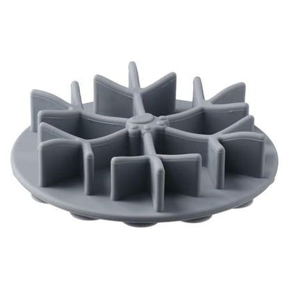 Dog Slow Feeder Snowflake Shape Silicone Insert Slow Feeder Dog Bowl Practical Secure Suction Cup Design for Dogs Grey
