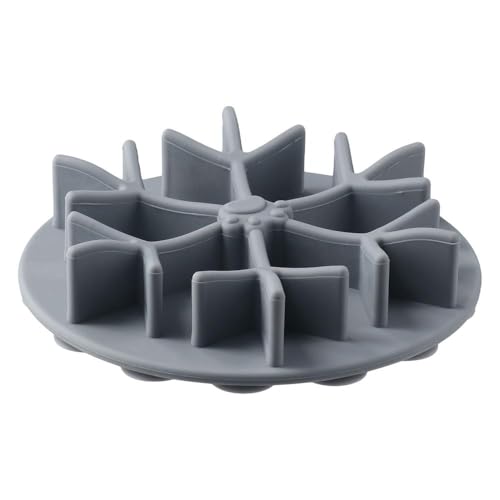 Dog Slow Feeder Snowflake Shape Silicone Insert Slow Feeder Dog Bowl Practical Secure Suction Cup Design for Dogs Grey