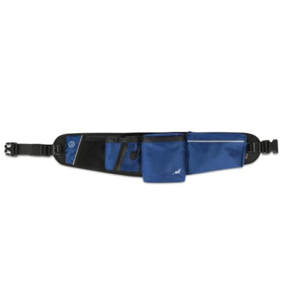 P.L.A.Y. Explorer Pack All-in-One Dog Walking Belt Bag with Zipper Pockets, Water Bottle Holder, Treat Pouch, Poop Bag Dispenser, Ball Pouch - Attaches to Leash for Hands-free Walking (Waterfall)
