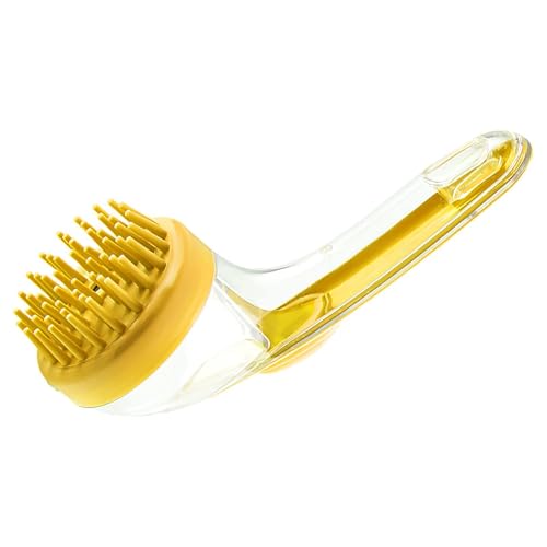 Dog Bath Brush | Shampoo Dispenser Dog Scrubber Massage Brush,Silicone Bristle Grooming Tool Cleaner Reusable Shower Accessories for Small Animals Long Short Hair