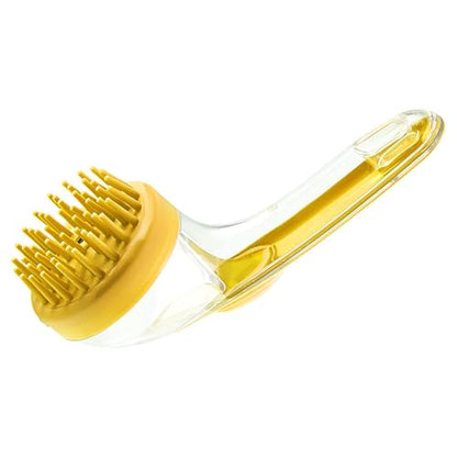 Dog Bath Brush | Shampoo Dispenser Dog Scrubber Massage Brush,Silicone Bristle Grooming Tool Cleaner Reusable Shower Accessories for Small Animals Long Short Hair