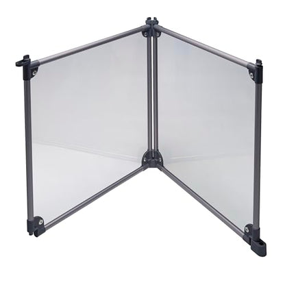 Front Row Foldable Dog Playpen – Durable and Portable Puppy Playpen for Exercise, Rest & Play – Clear Fence Panels with Aluminum Rods and Crate for Dogs and Other Small Pets (Charcoal, 2-Panel) - color: Charcoal