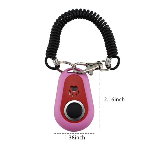 URBEST 4pcs Pet Training Clicker with Wrist Strap-Dog Training Clickers (Circle) - style: Circle