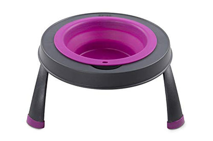 Dexas Pets Single Elevated Pet Feeder/Pet Bowl, 4 Cup Capacity, Fuchsia, Large/4 Cup Capacity - color: Fuchsia, size: Large/4 Cup Capacity