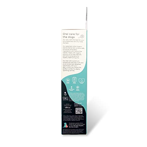 RADIUS USDA Organic Dental Solutions Adult Kit 2 Units, Includes 1 Dog Toothbrush & 1 0.8oz Toothpaste, Firm Bristle & Non Toxic Toothpaste for Dogs, Designed to Clean Teeth, Xylitol Free - style: Adult - Pack of 2