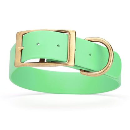 Viper Biothane Heavy Duty Waterproof Dog Collar Strong Coated Nylon Webbing w/Solid Brass Hardware Odor-Proof Easy to Clean High Performance Fits Small Medium or Large Dogs, Sea Foam Green