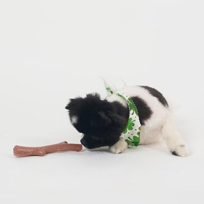 SPOT Bam-Bones Plus Branch -Bamboo Fiber & Nylon, Durable Long Lasting Dog Chew for Aggressive Chewers – Great Toy for Adult Dogs & Teething Puppies Under 60lbs, Non-Splintering, 5.75in, Beef Flavor - size: 5.75 inch (Pack of 1)