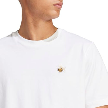 adidas Men's Dog Patch Graphic T-Shirt - color: White/Hoop, size: X-Small