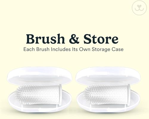 Jasper Dog Toothbrush, 360 Degree Dog Tooth Brushing Kit, Cat Toothbrush, Canine Dental Care & Teeth Cleaning Kit, Pet Finger Tooth Brush, Use with Pet Toothpaste, 2-Pack Clear - color: Clear (2-pack)