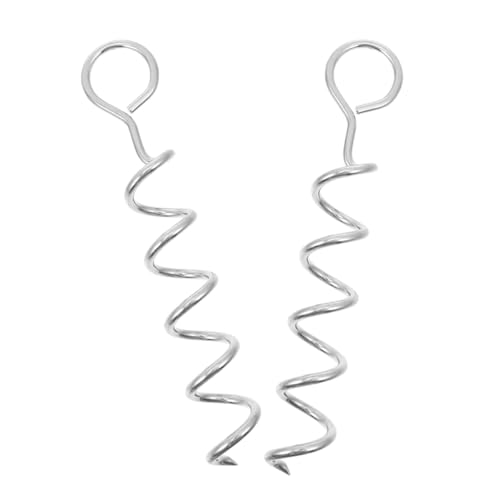 Toddmomy 6pcs Heavy Duty Spiral Dog Tie Out Stake Sturdy Ground Anchor for Dogs Portable Lawn Stake Stable Performance for Outdoor Use Grass