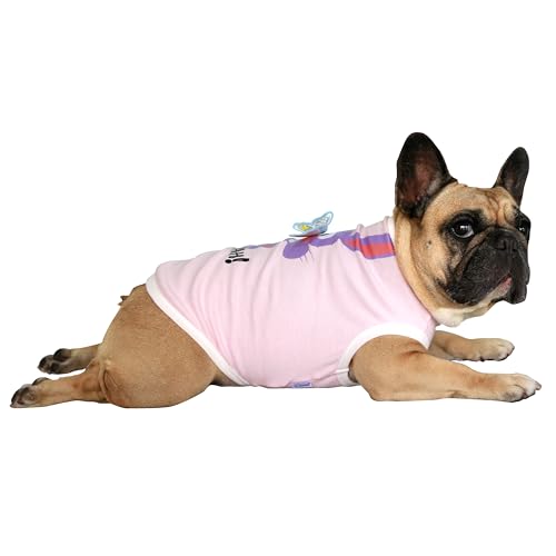 iChoue American Bully Shirts for Dogs Cartoon Bunny Print Clothes Easter Outfits Costumes Rabbit Vests Cotton Tank Tops Pitbull English Bulldog - Pink/XLarge - color: Print Bunny, size: X-Large ( 45 - 55 lbs )