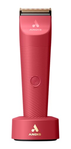 Andis 79125 Vida 5-in-1 Cordless Adjustable Blade Pet Hair Clipper, 11-Piece Kit, Non-Slip Design, Slim Profile, Versitile Fit, Grooming, Raspberry - color: Raspberry