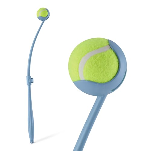 Amazon Basics Dog Ball Launcher with Detachable Handle, Tennis Ball Included, Plastic Pet Fetch Thrower - style: dog ball launcher