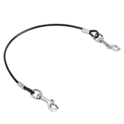 Dog Tether for Car Pet Dog Car Seat Belt Restraint Chew Proof Safety Tether Cable with Double Hook Stainless Steel Coated Pet Vehicle Leash and Harness Restraint 39 Inch
