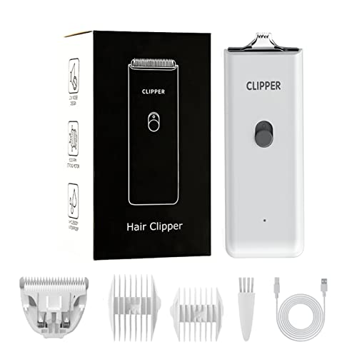 Dog Cat Home Hair Waterproof Clipper Portable Electric USB Rechargeable Pet Grooming Tools Low Noise Shaver Cordless Trimmer for Small and Large Pets - color: White+narrow Blade