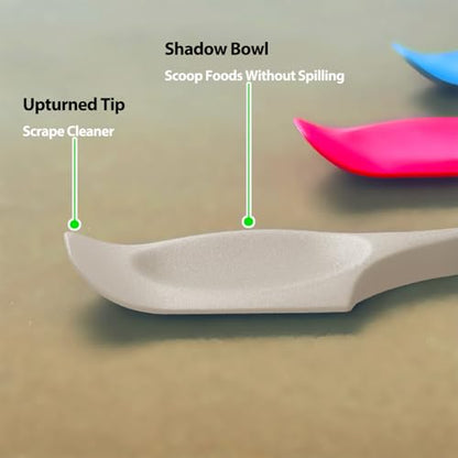 Silicone Mini Spatulas, Curved Small Spatula with Shallow Bowl for Kitchen, Seamless Jar Scraper for Cooking Baking, Wet Pet Food Spatula, 8.2 IN, 4 Pack, Khaki - color: Khaki