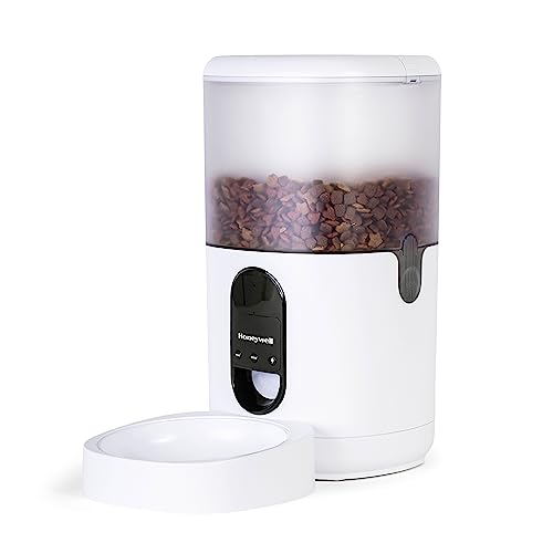 Honeywell 6L Automatic Pet Feeder: Programmable Dog and Cat Food Dispenser with Portion Control, Remote Feeding via Smartphone App, and Voice Message Feature – Ideal for Small to Large Breeds