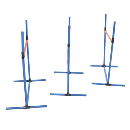 Dog Agility Training Kit with Tunnel, Ring, and Poles – Lightweight, Easy to Assemble, ABS and Polyester Construction