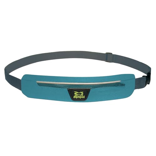 Amphipod AirFlow MicroStretch Belt, Ultra-Light Minimalist Runners Waist Pack Bag for Running, Jogging, Men & Women - Marine/Silver - L - color: Marine/Silver