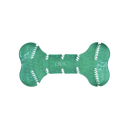 KONG Squeezz Dental Bone - Dog Toy for Cleaning Teeth - Flexible Chew Toy for Gentle & Mild Chewers - for Medium/Large Dogs - style: Bone