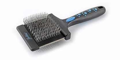 Mr. Slick Dual Flex Professional Slicker Brush detangling, de-matting, ergonomic. best for labradoodle, doodle, GoldenDoodle, Collie, poodle, maltipoo. Safe for dogs, cats.