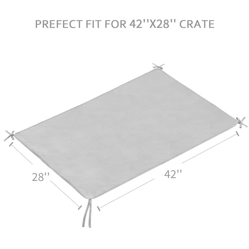Waterproof Dog Crate Mat with Rope 2 Pack (42’’X28’’), Washable Pee Pads for Dogs, Non-Slip Training Pads for Dogs, Fits 42 Inch Dog Crate - size: X-Large 42"X28"