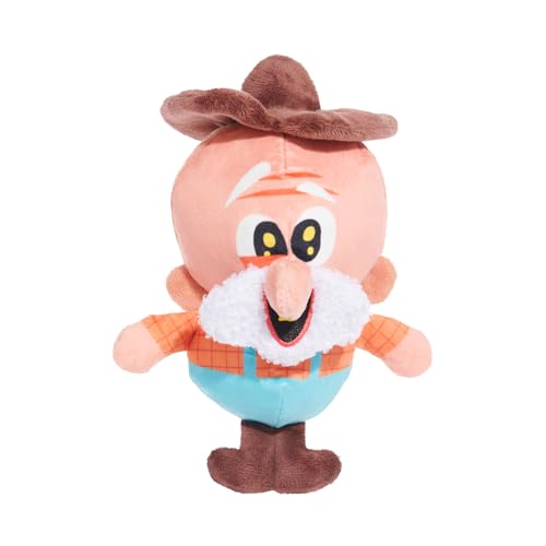 BarkBox Old Goldie Dog Toy | Plush Snack Pack Mascot Toy with Squeaker, Crinkle and Fluff | Fun for Dogs - color: Old Goldie