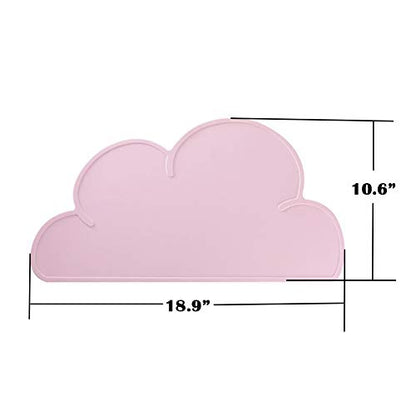 Love Dream Silicone Pet Feeding Food Mat with Raised Edge, Anti-Slip Waterproof Pet Bowl Mat Placemat for Dog and Cat (Pink) - color: Pink