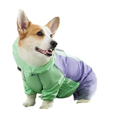 Dog Raincoat Windbreaker Dog Rain Jacket Durable Waterproof Doggy Resistant Rain Coat for Dogs(Medium,B)